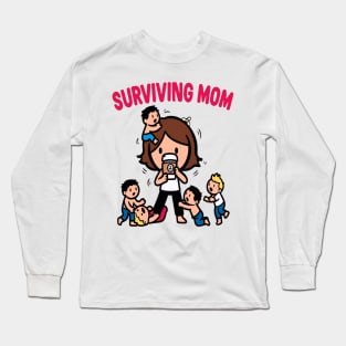 Chaotic Mom Life Survival Long Sleeve T-Shirt